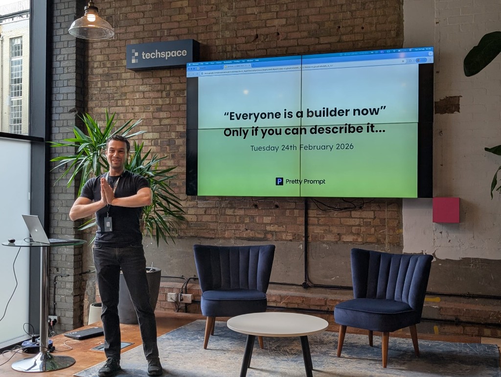 Presenter speaking at a techspace workshop venue
